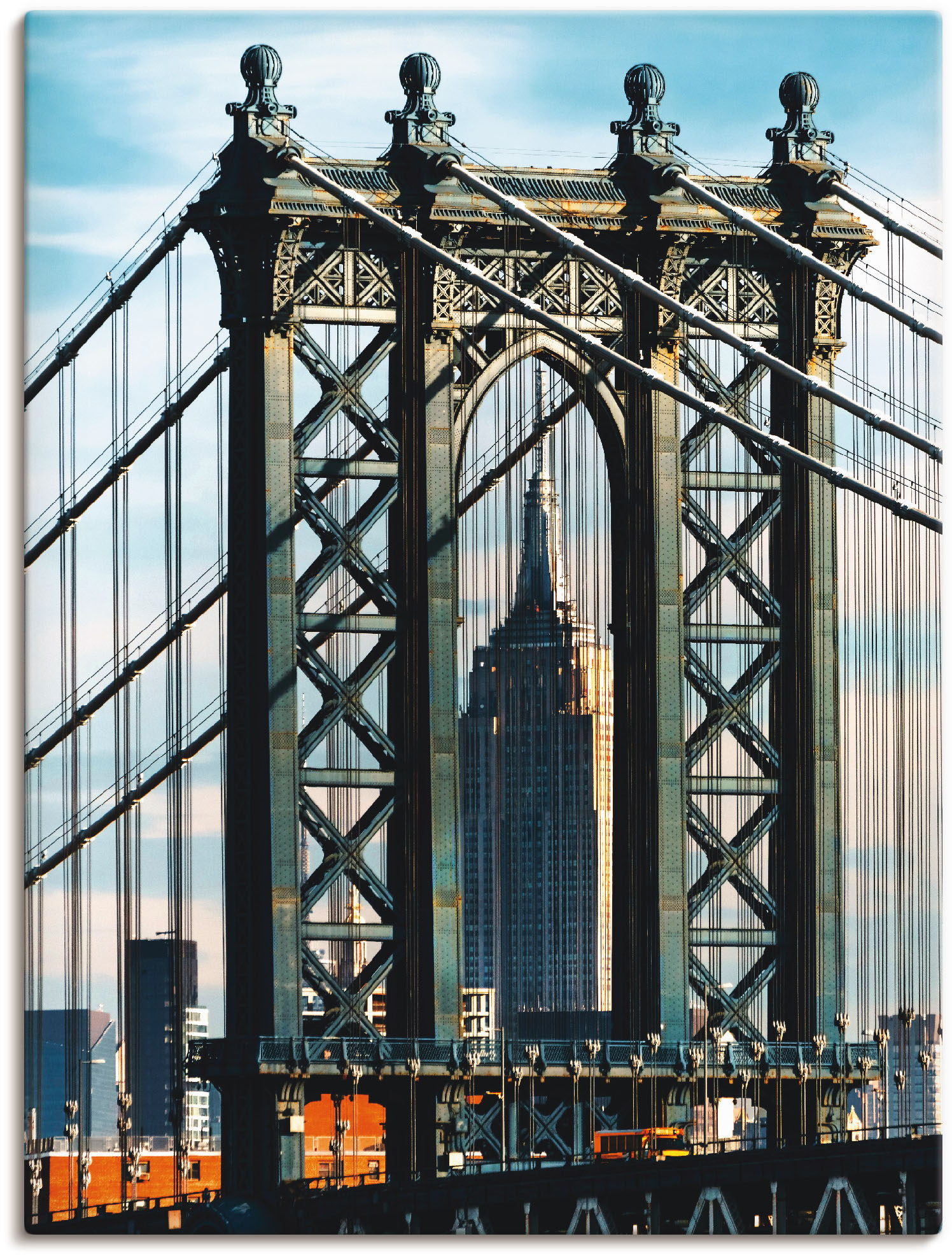 Artland Wandbild »New York Manhattan Bridge«, Brücken, (1 St.), als Leinwan günstig online kaufen