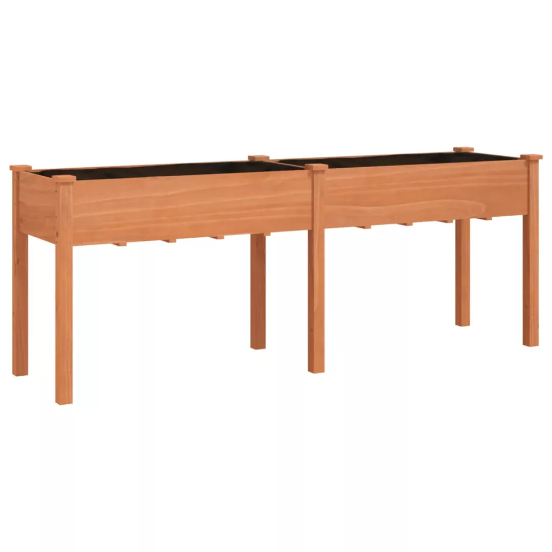 Vidaxl Pflanzkübel Mit Einsatz Braun 203x53x76 Cm Massivholz Tanne günstig online kaufen