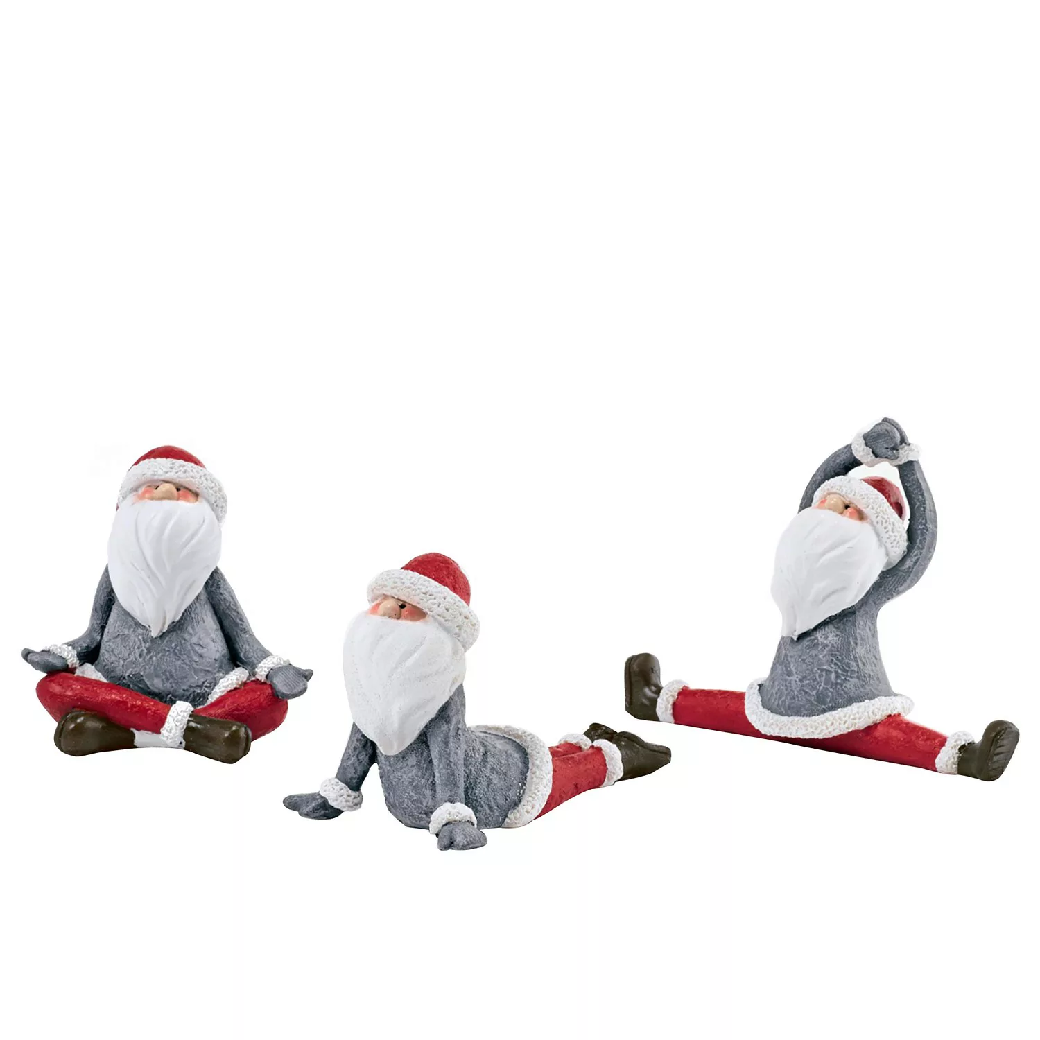home24 Dekofigur Yoga-Santa (3-teilig) günstig online kaufen