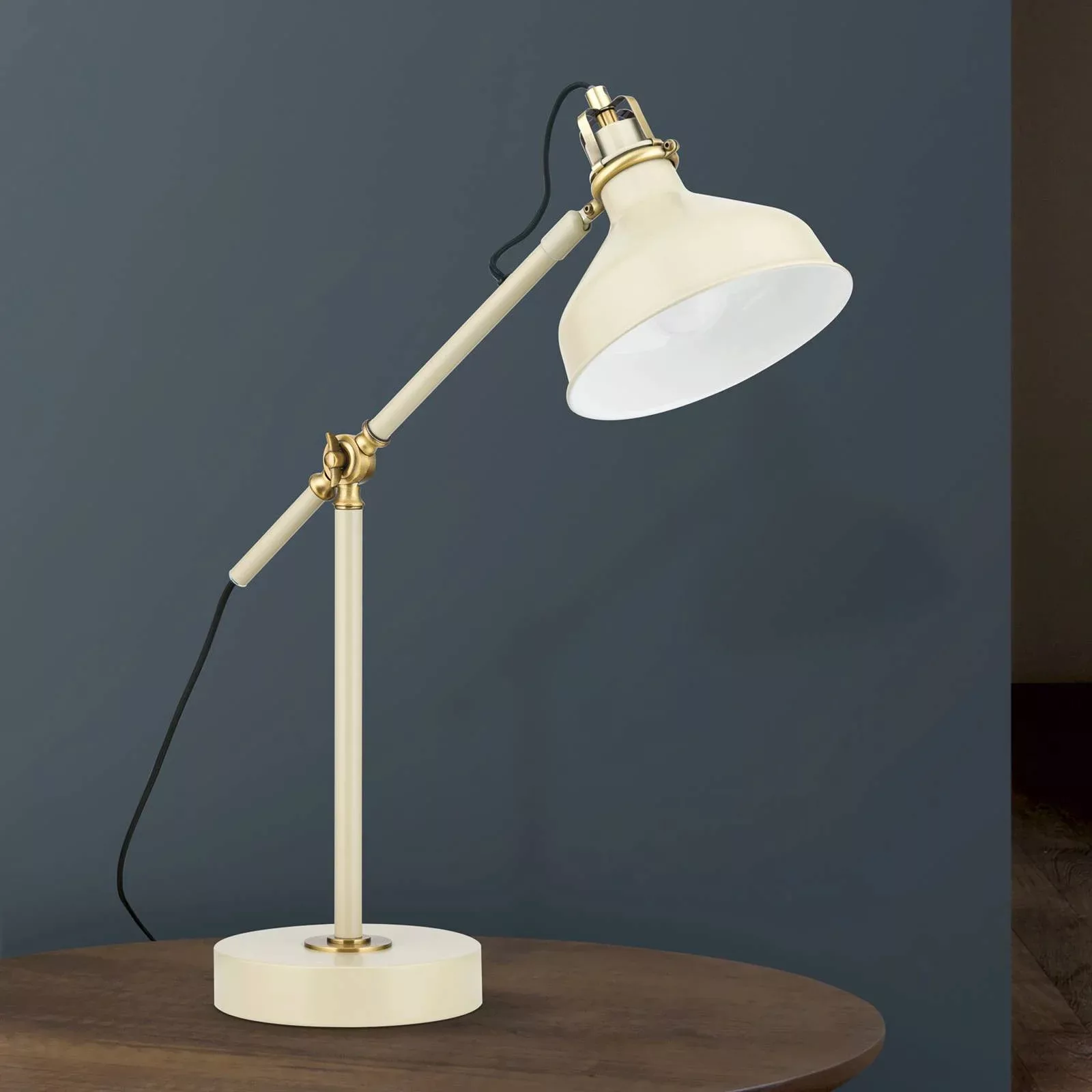 Tischlampe Schiller, khaki, Metall, 59 cm hoch, verstellbar günstig online kaufen