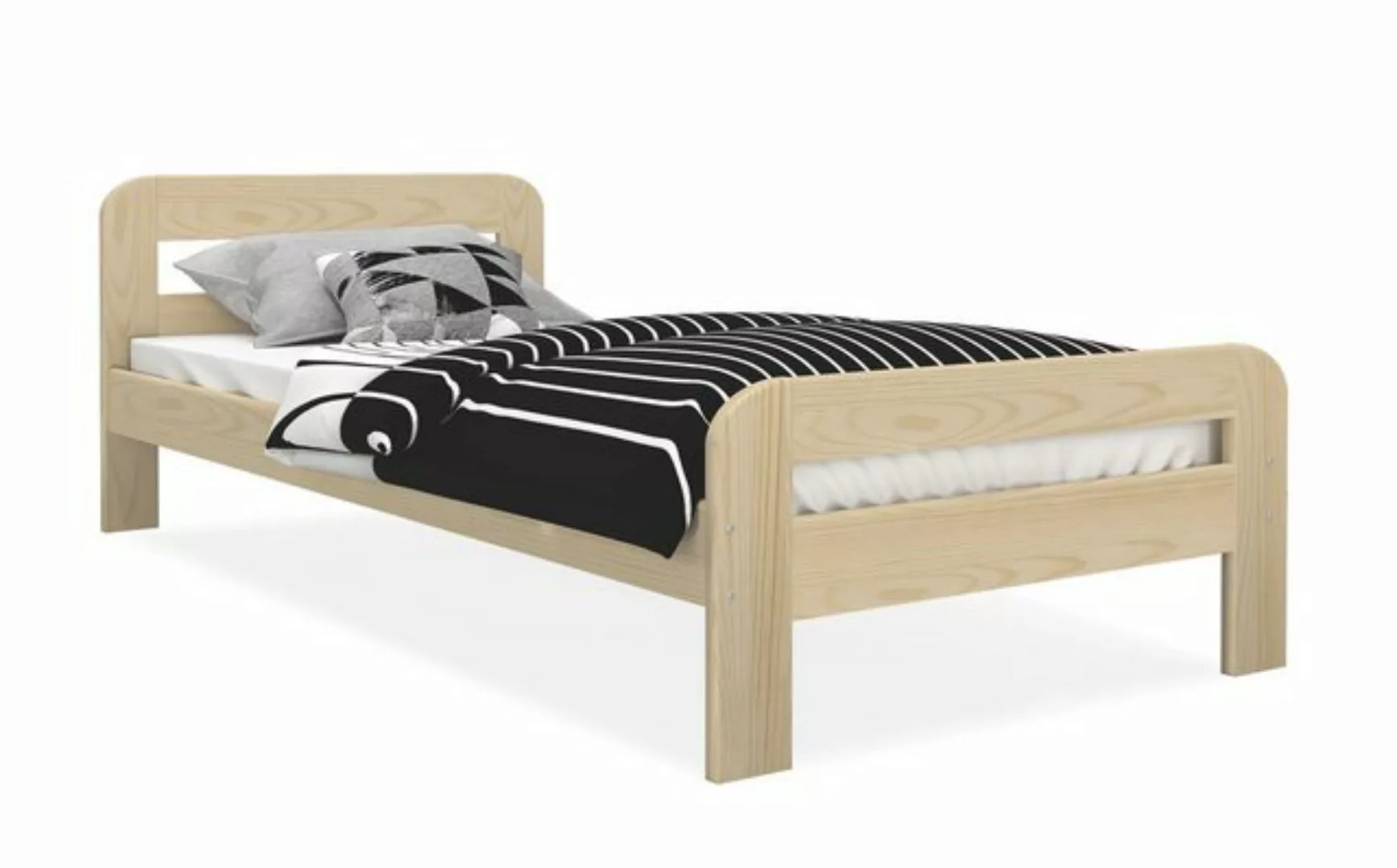 Siblo Bett Sorrento (Massives Kiefernholz, Massiver Lattenrost), Massives K günstig online kaufen