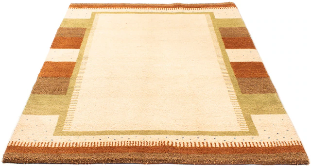 morgenland Wollteppich »Gabbeh - Indus - 203 x 139 cm - beige«, rechteckig, günstig online kaufen