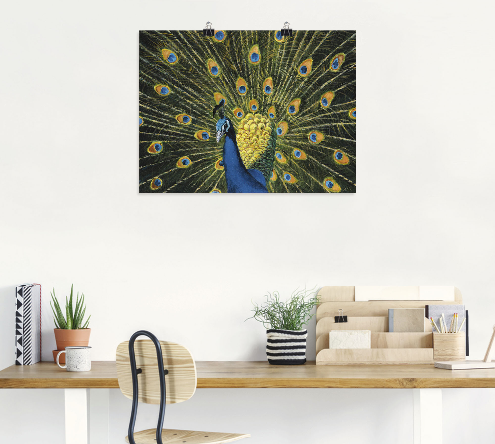 Artland Wandbild »Pfau«, Vögel, (1 St.), als Alubild, Outdoorbild, Leinwand günstig online kaufen