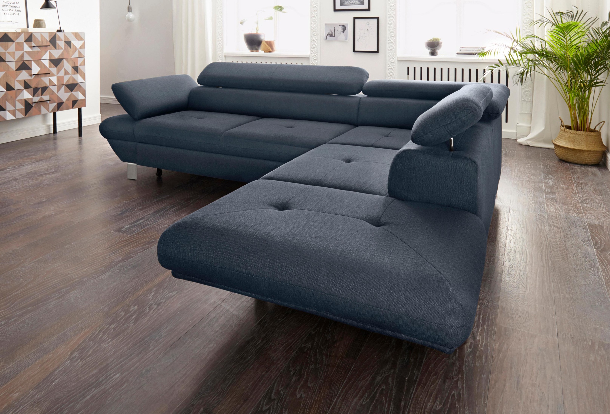 exxpo - sofa fashion Ecksofa »Vinci, aktuelles Design mit tollem Sitzkomfor günstig online kaufen