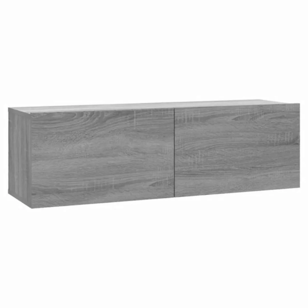 furnicato TV-Schrank TV-Wandschrank Grau Sonoma 100x30x30 cm Holzwerkstoff günstig online kaufen