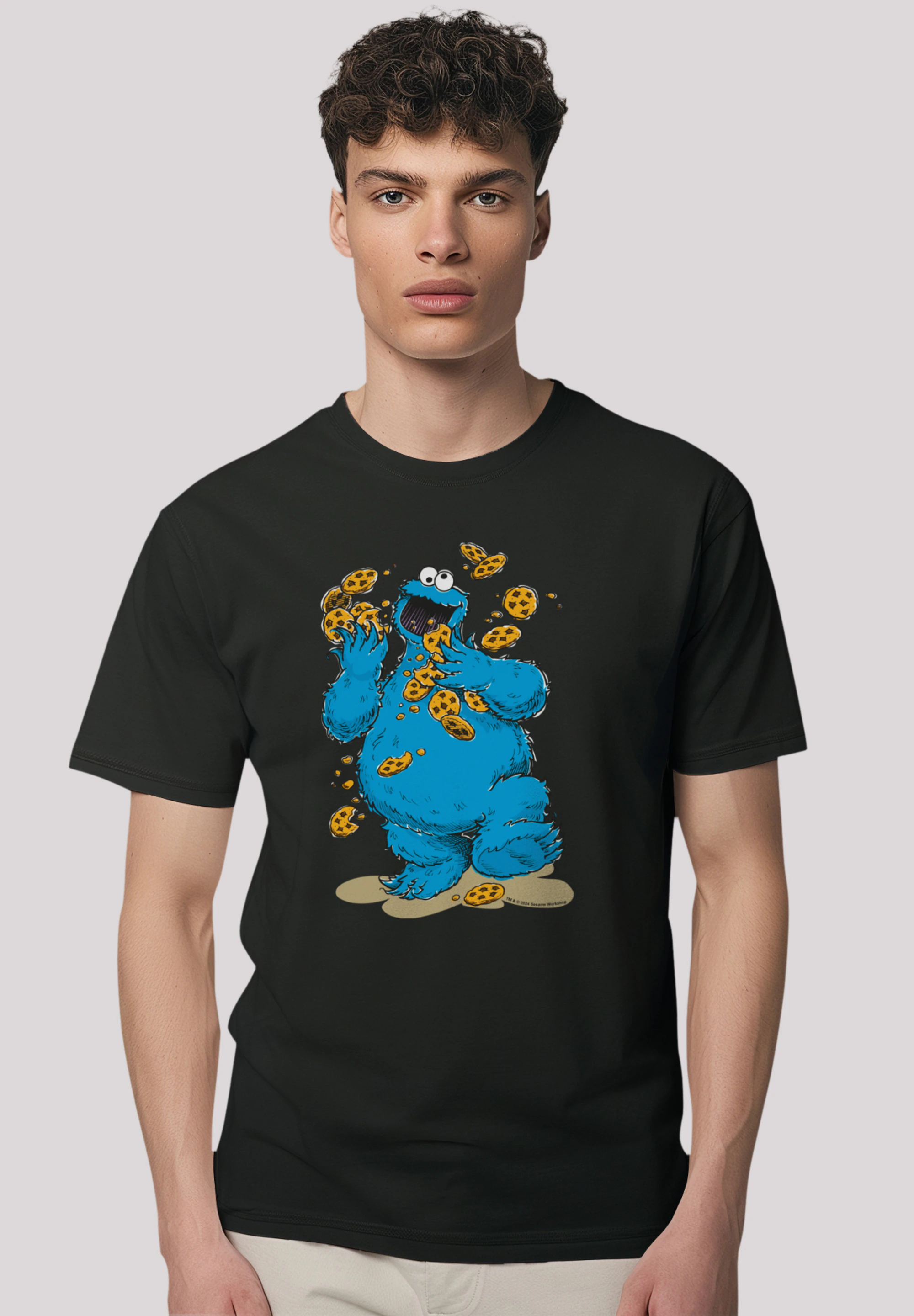 F4NT4STIC T-Shirt "Sesamstraße Cookie Monster Cookies Everywere", Premium Q günstig online kaufen