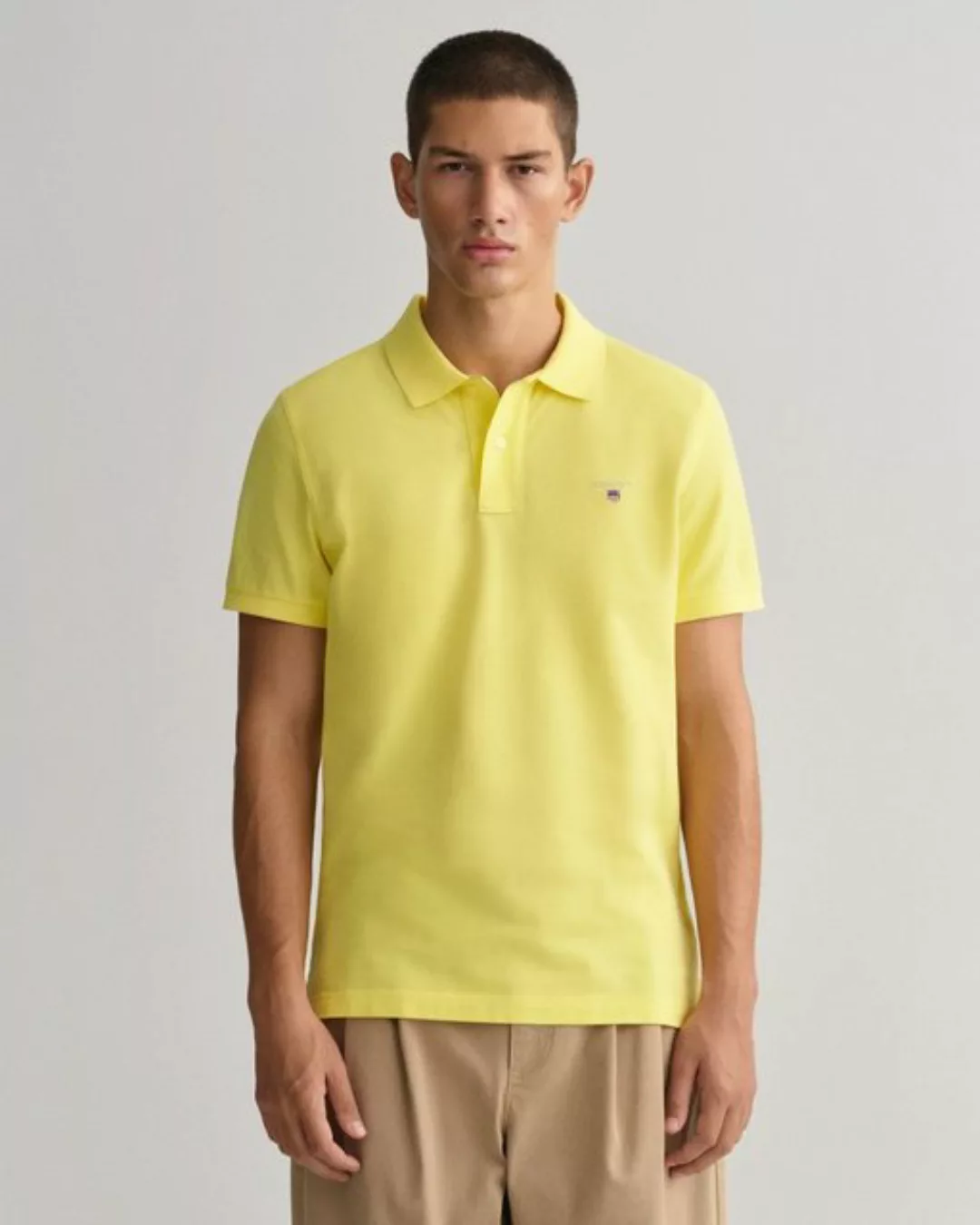 Gant Poloshirt GANT Polo-Shirt gelb Original Rugger günstig online kaufen