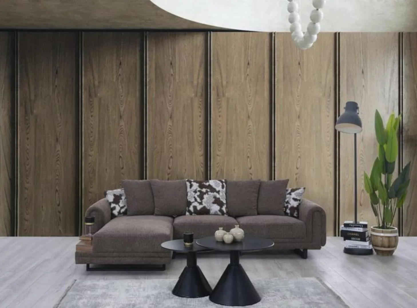 JVmoebel Ecksofa Grau Sofa L-Form Wohnzimmer Polstermöbel Ecksofa Modern Ei günstig online kaufen