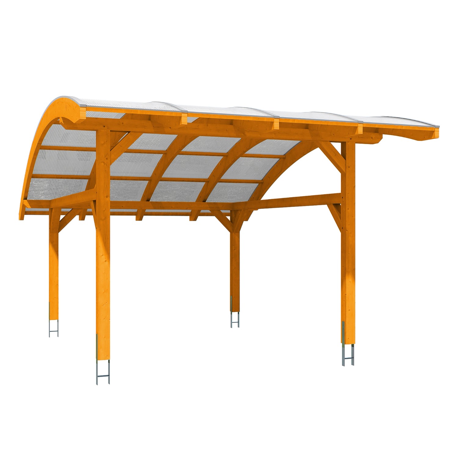 Skan Holz Carport Schwaben 434 x 630 cm Eiche günstig online kaufen