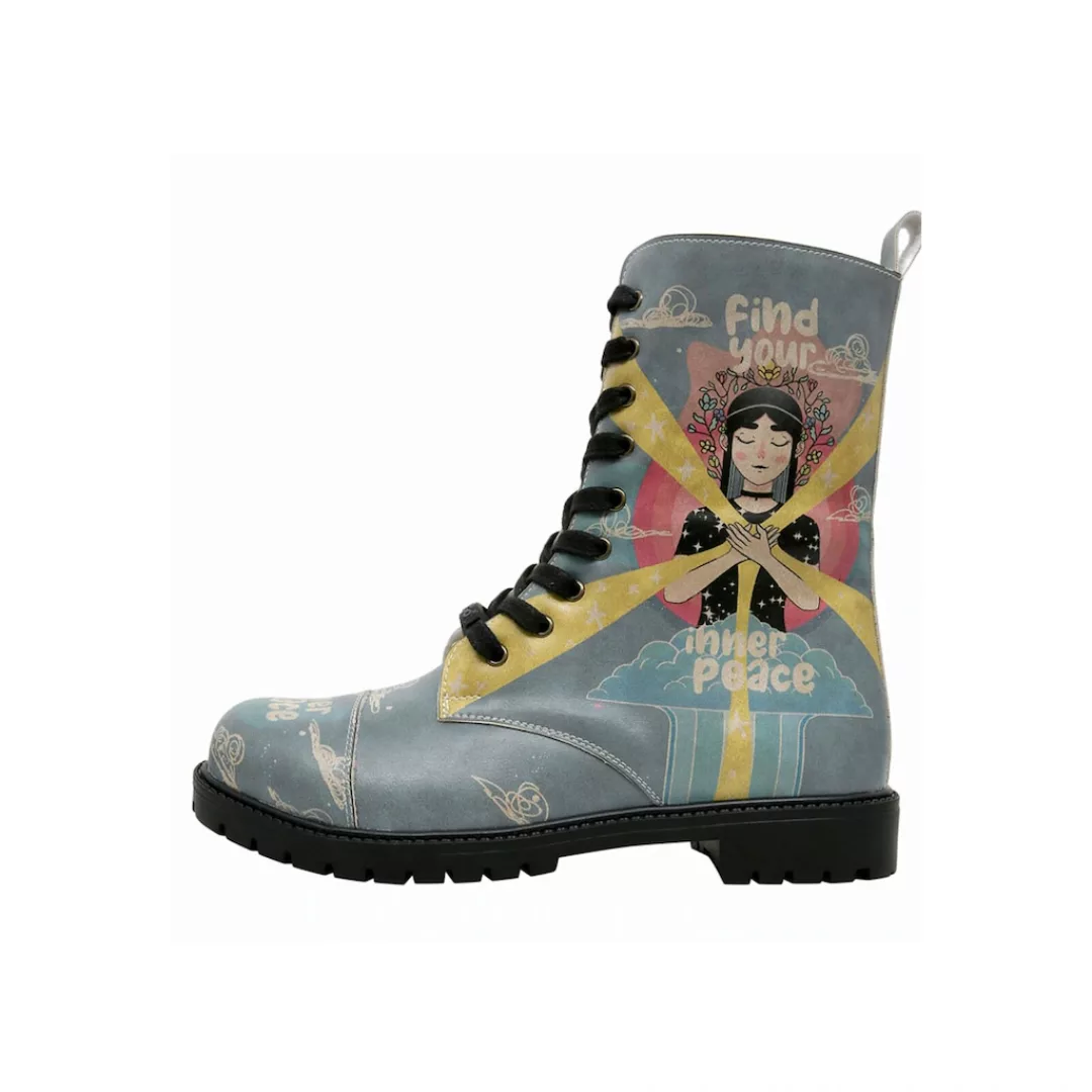 DOGO Schnürboots "Damen Zipsy Find Your Inner Peace Vegan Damen Stiefel / F günstig online kaufen