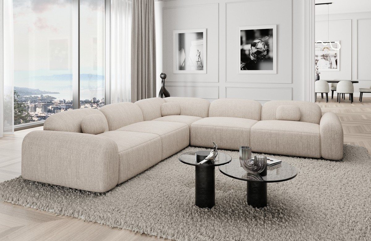Sofa Dreams Ecksofa Stoff Eckcouch Polstersofa Luxus Eck Couch Barcelona L günstig online kaufen