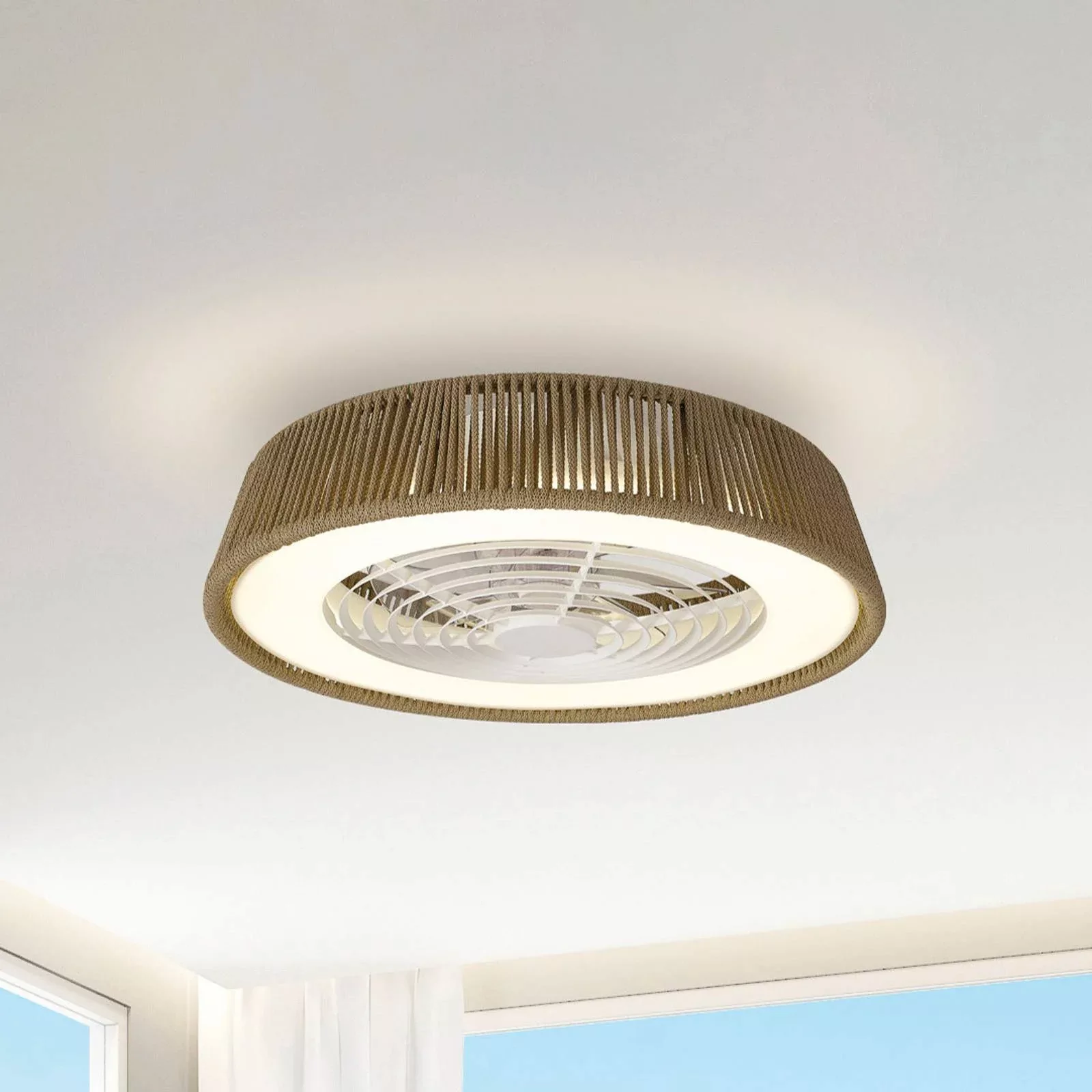 LED-Deckenventilator Polinesia Nautica DC leise Ø 65 cm CCT günstig online kaufen