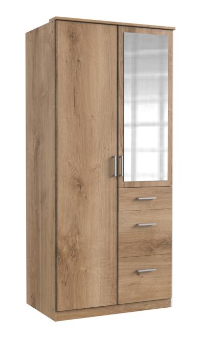 Kleiderschrank klein mit Spiegel 91 cm breit CLICK günstig online kaufen