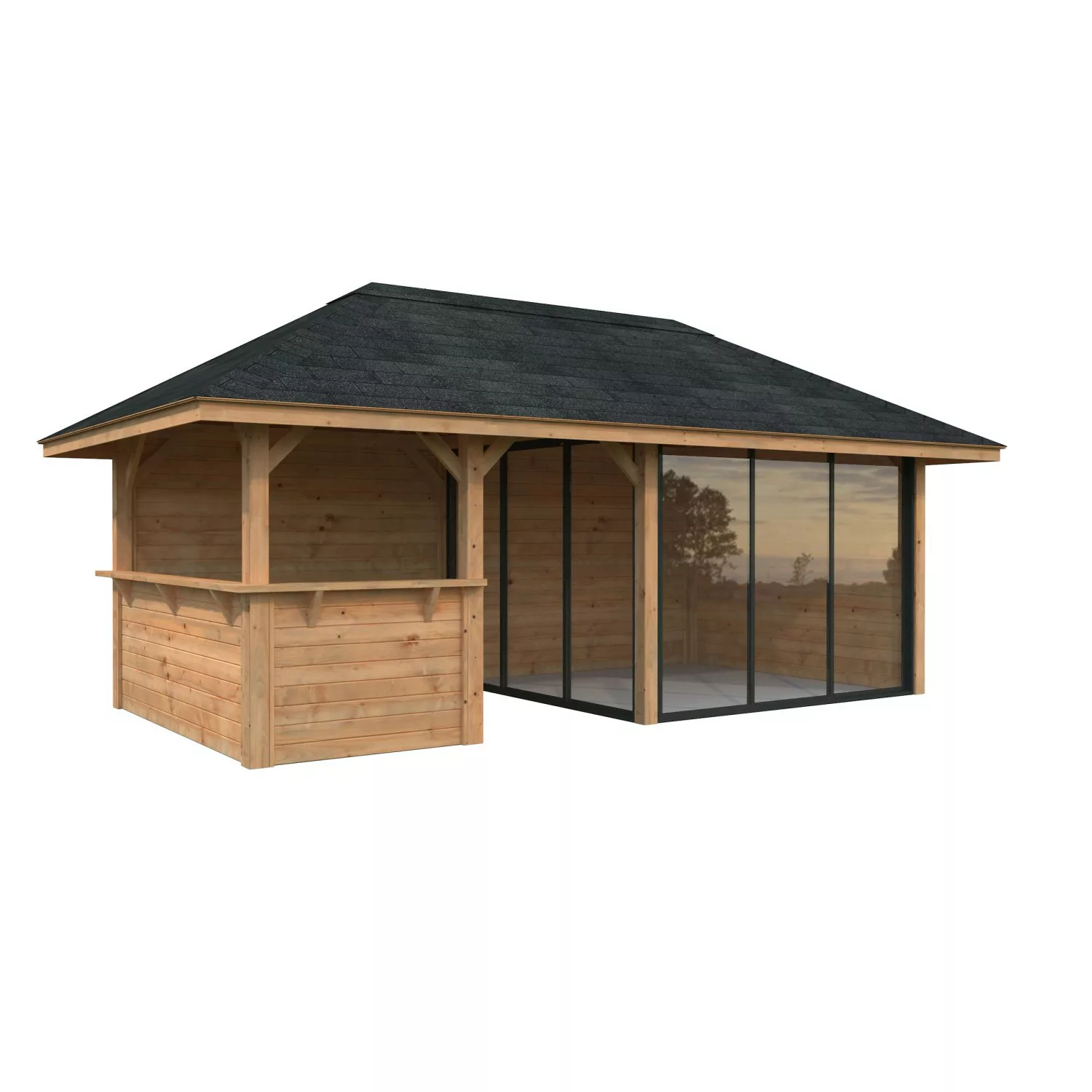 Palmako Pavillon Bianca Set207 Slide Braun Tauchgrundiert 588 cm x 300 cm F günstig online kaufen