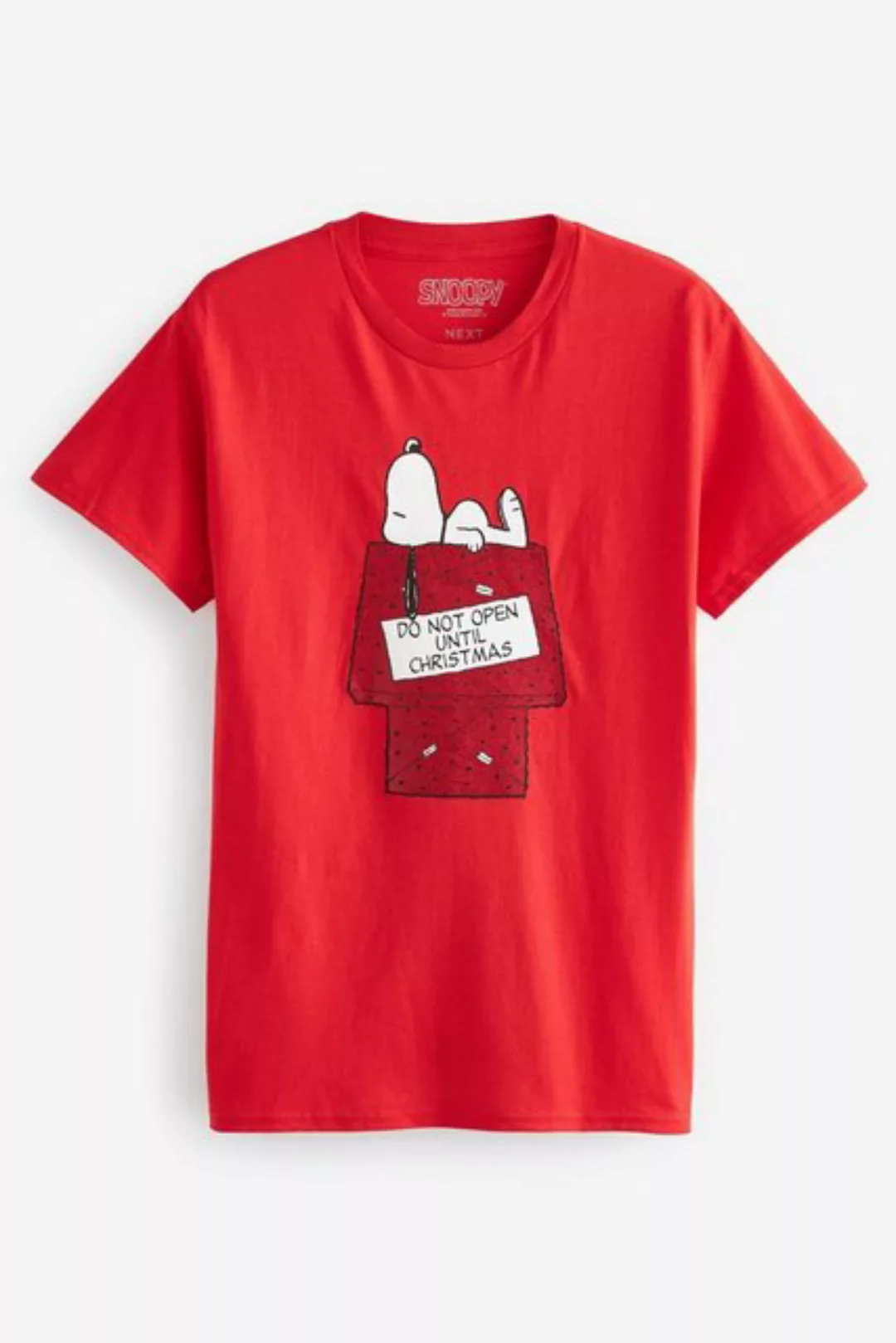 Next Print-Shirt Kurzärmliges Weihnachtsshirt mit Snoopy (1-tlg) günstig online kaufen