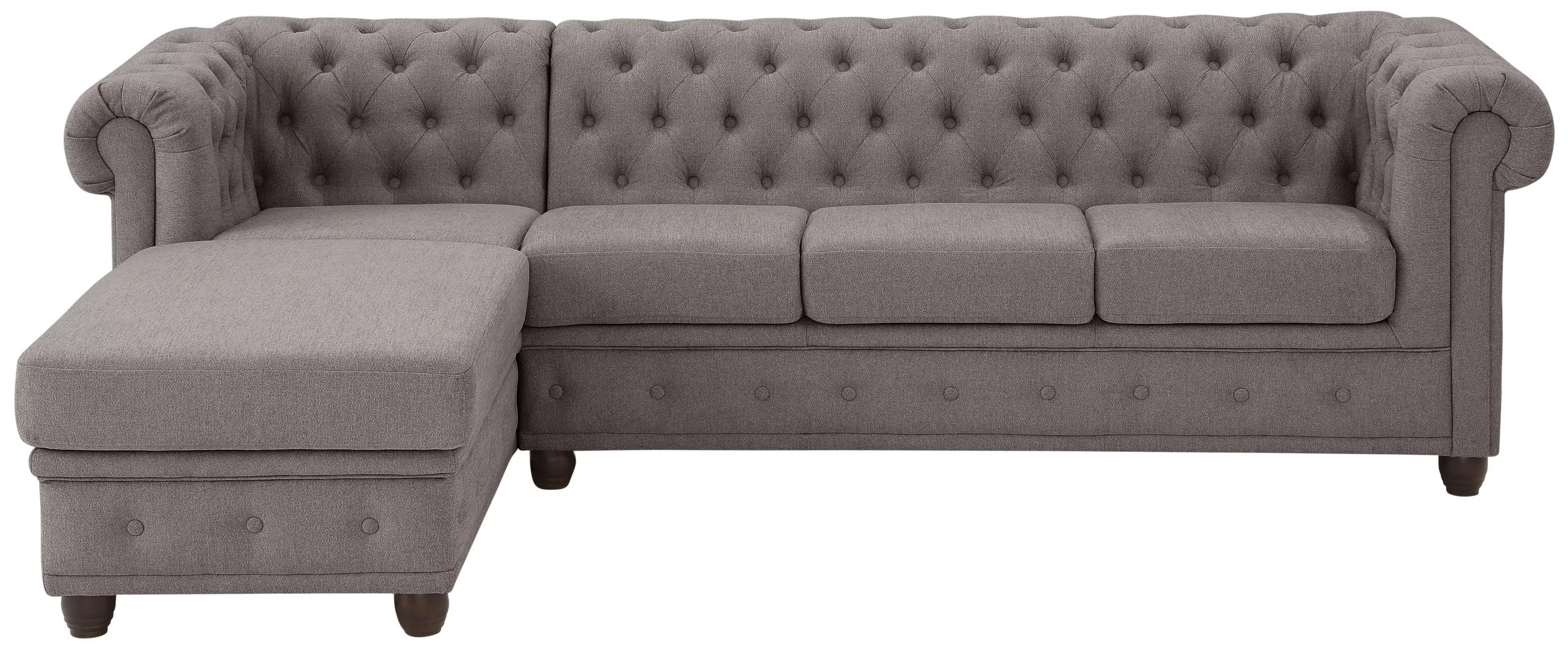 Home affaire Chesterfield-Sofa "New Castle L-Form", hochwertige Knopfheftun günstig online kaufen