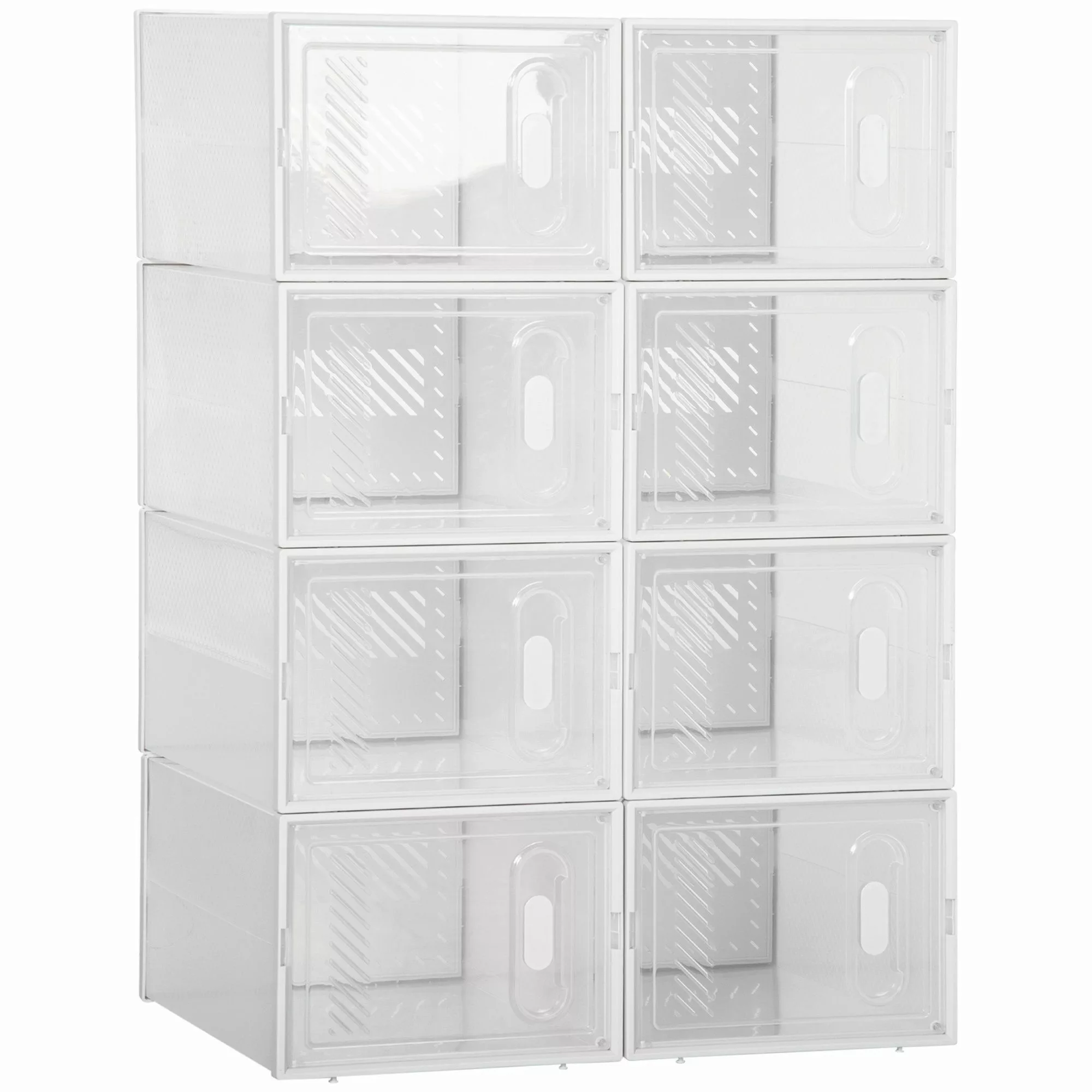 HOMCOM Schuhregal Aufbewahrungsbox mit 8 Fächern, günstig online kaufen