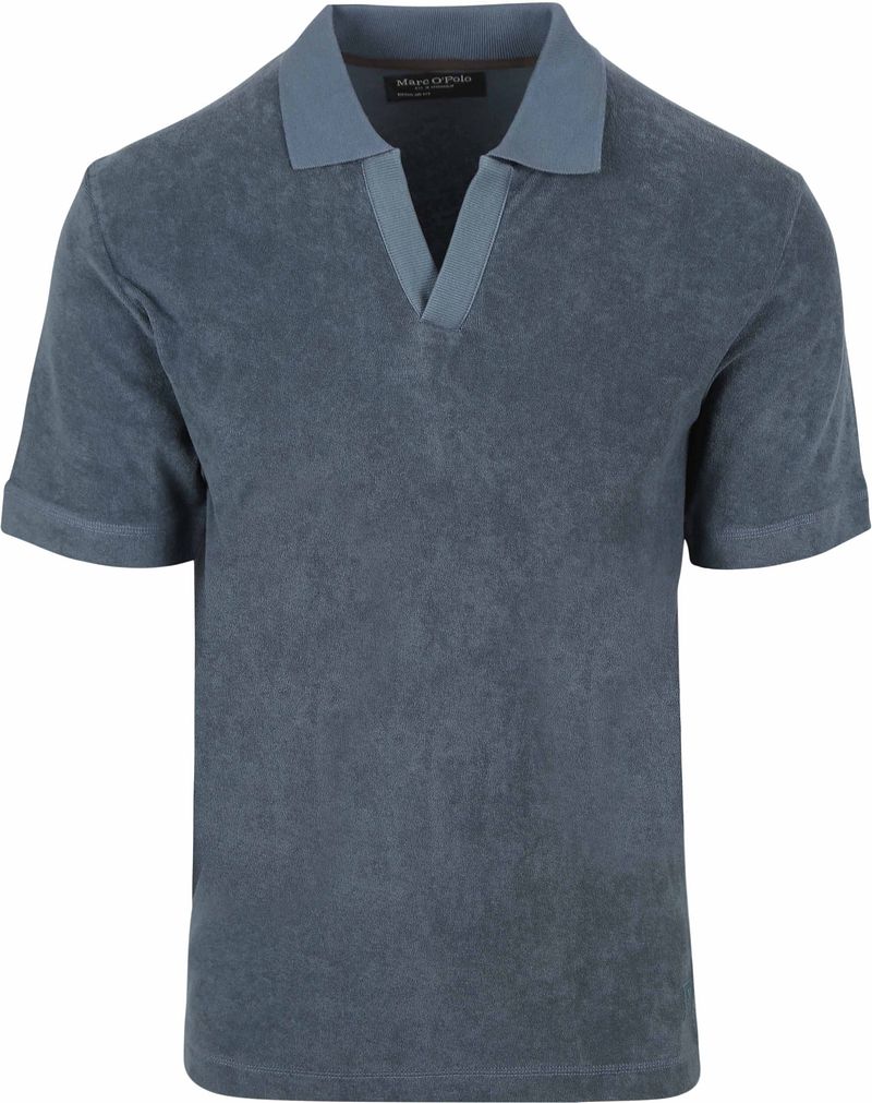 Marc O'Polo Poloshirt Riva Terry Cloth Blau - Größe L günstig online kaufen