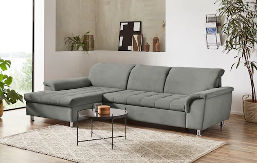 DOMO collection Ecksofa "Franzi L-Form", wahlweise mit Kopfteilverstellung günstig online kaufen