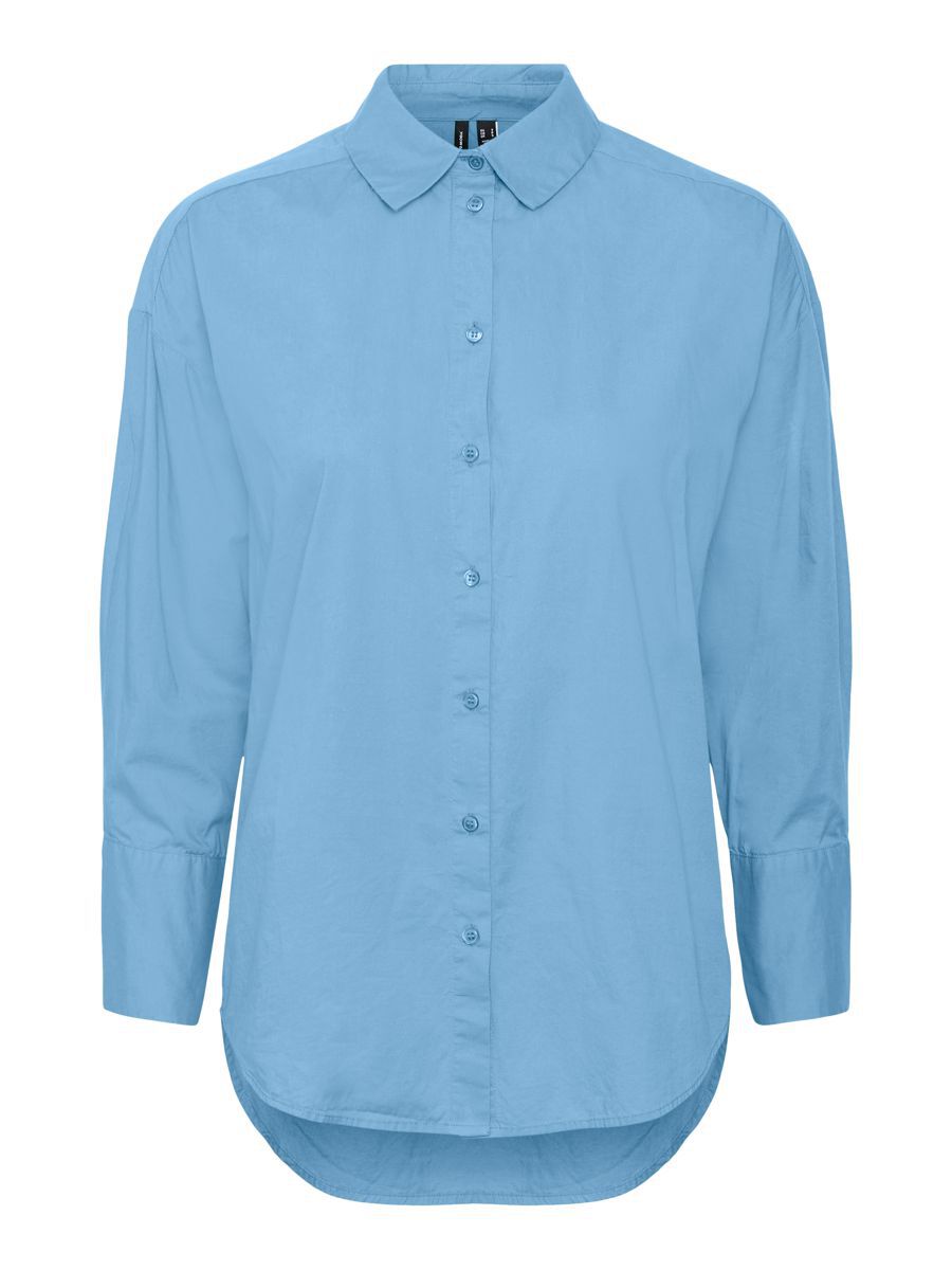 VERO MODA Lange Ärmelbündchen Hemd Damen Blau günstig online kaufen