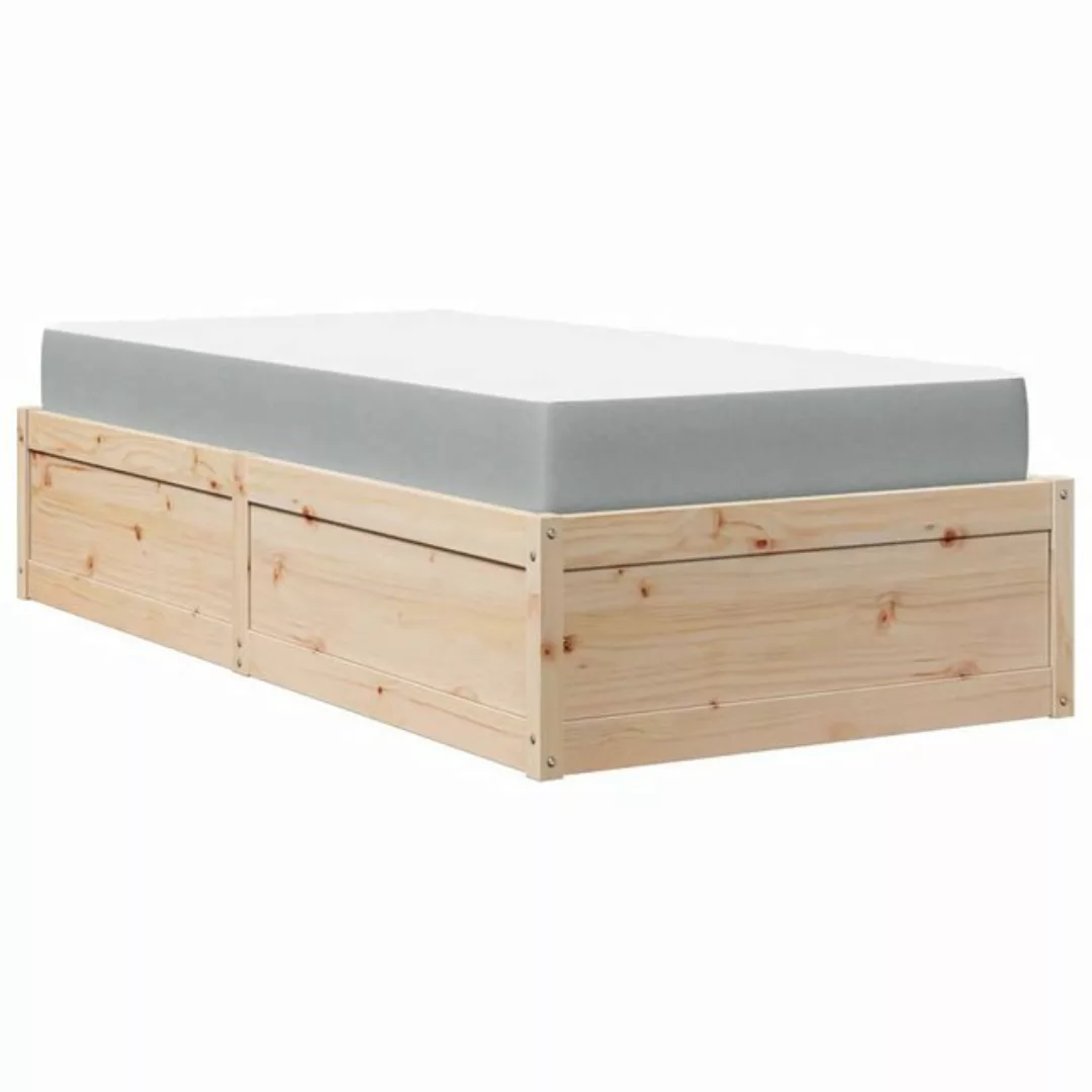 vidaXL Bettgestell Bett mit Matratze 90x200 cm Massivholz Kiefer Bett Bettg günstig online kaufen