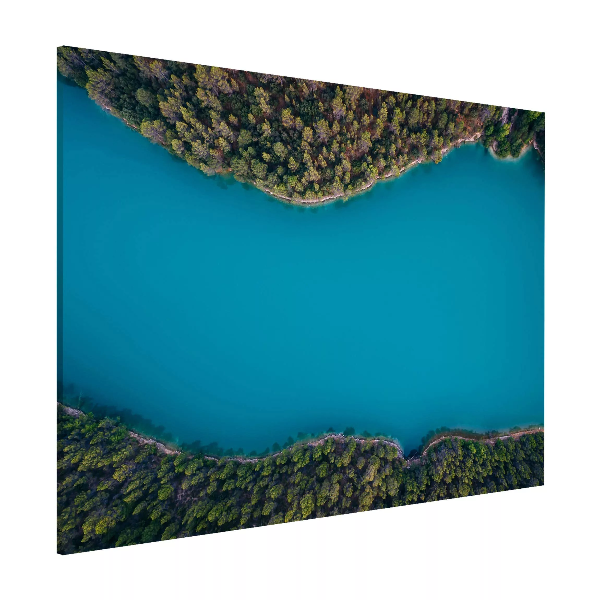 Magnettafel Natur & Landschaft - Querformat 4:3 Luftbild - Tiefblauer See günstig online kaufen