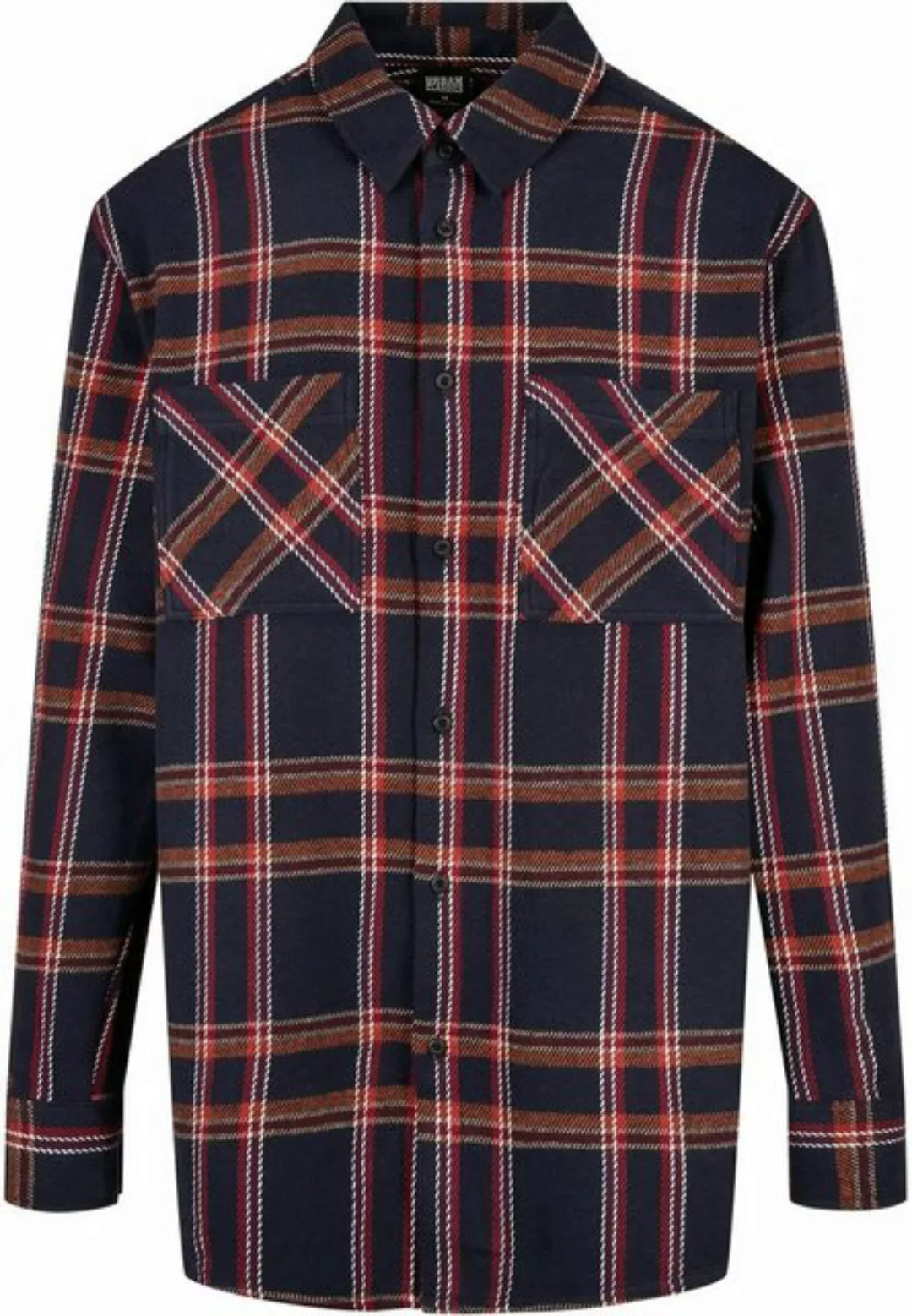 URBAN CLASSICS Langarmhemd Urban Classics Herren Heavy Long Oversized Check günstig online kaufen