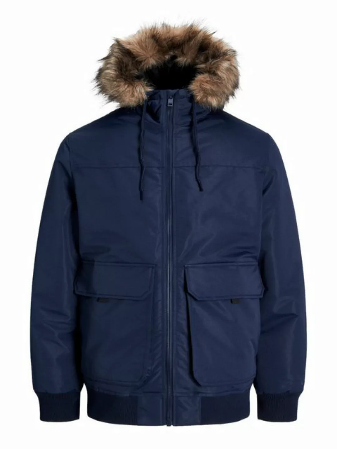 Jack & Jones Bomberjacke JJCONSTRUCT FAUX FUR BOMBER Kapuze mit abnehmbarem günstig online kaufen