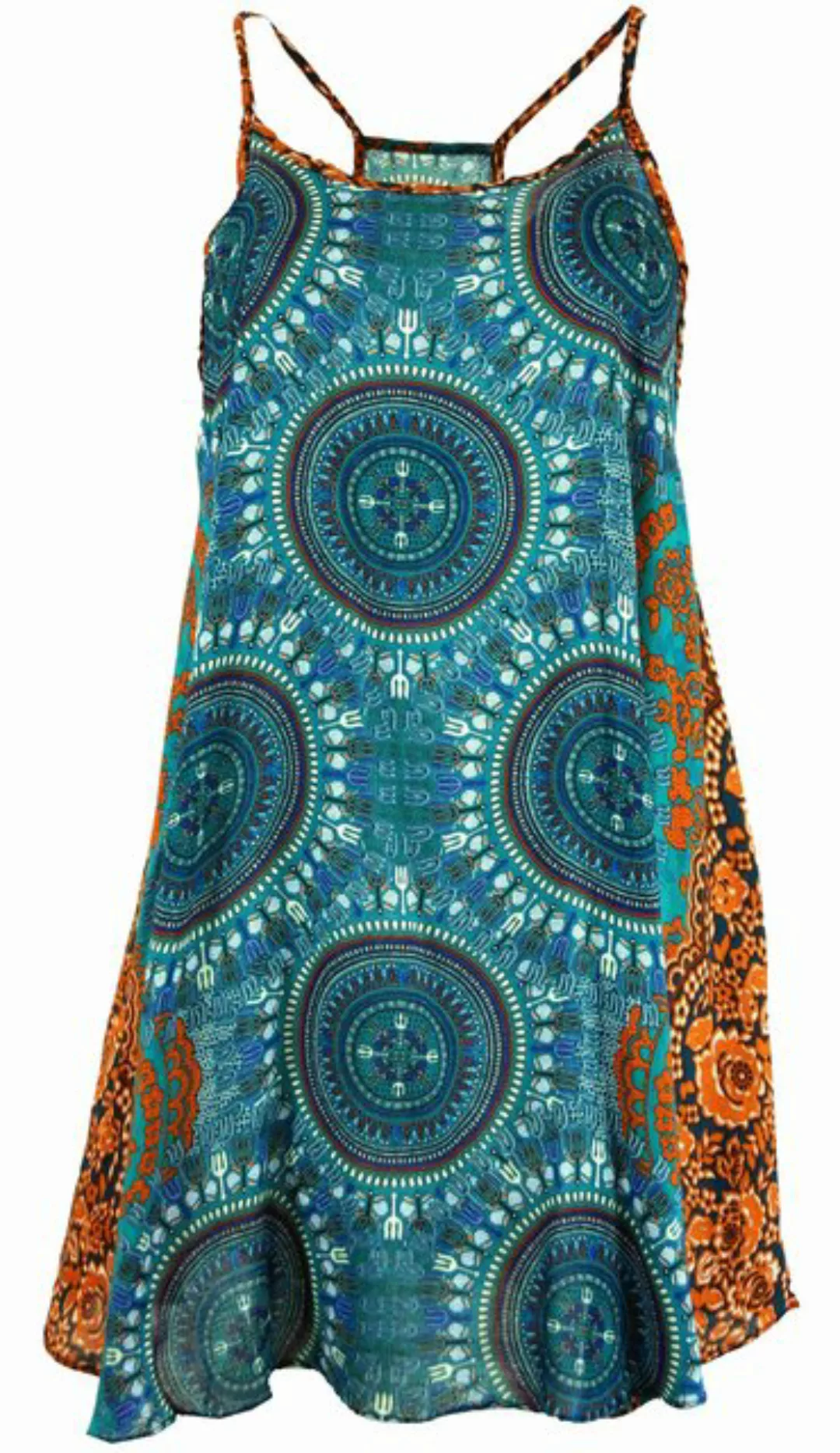 Guru-Shop Midikleid Boho Dashiki Minikleid, Trägerkleid,.. alternative Bekl günstig online kaufen