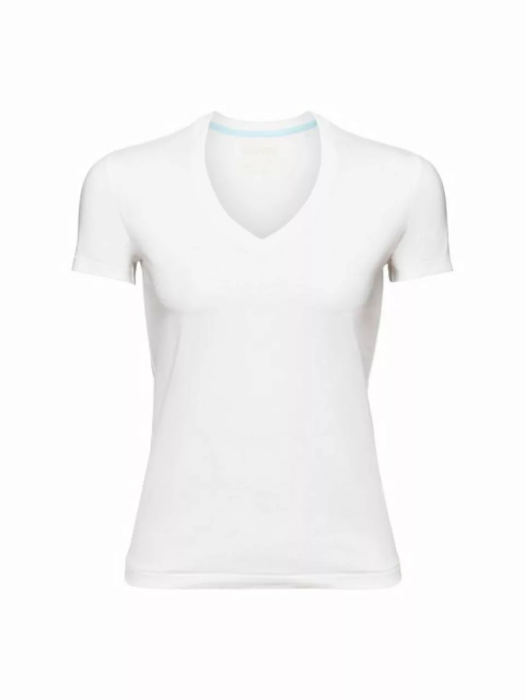 Esprit T-Shirt Jersey-T-Shirt mit V-Ausschnitt (1-tlg) günstig online kaufen