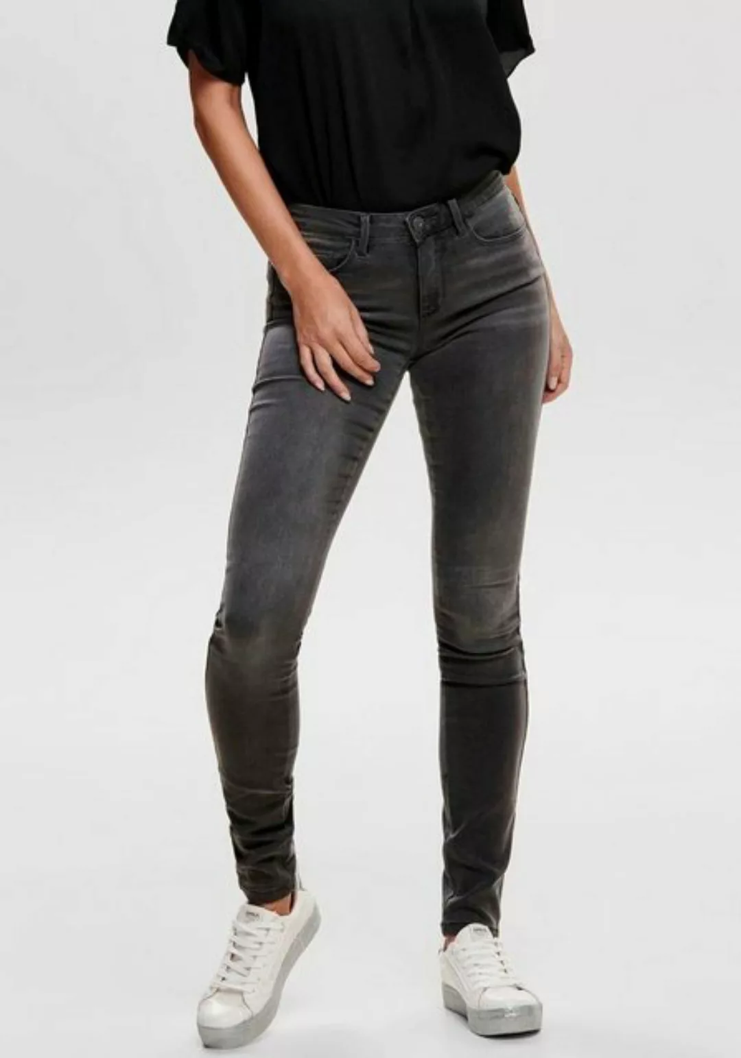 Only Damen Jeans onlROYAL REG SK DNM JEANS BJ312 - Used Look - Skinny Fit - günstig online kaufen