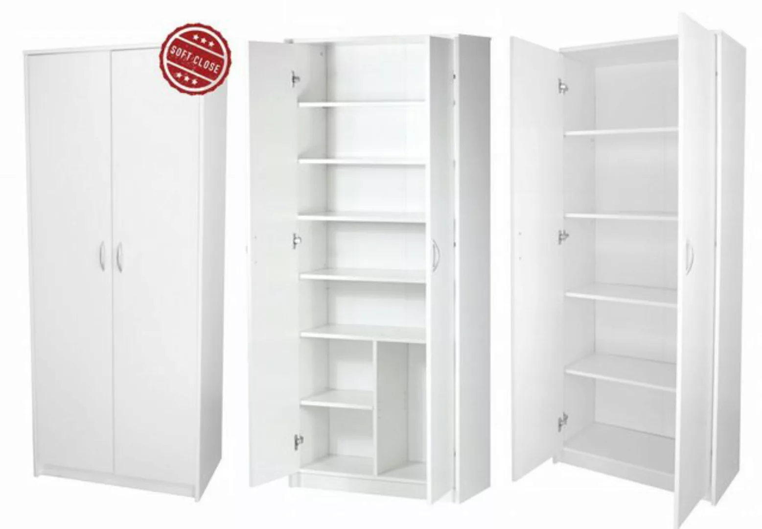 Home Collective Mehrzweckschrank Schrank Kleiderschrank weiß 74cm Breite 18 günstig online kaufen