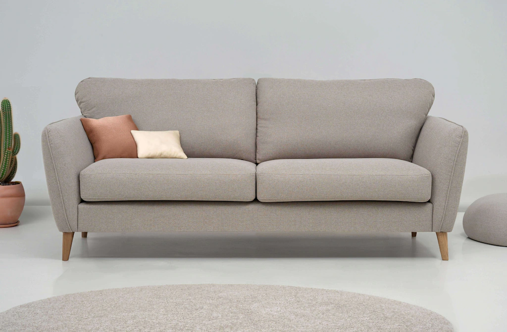Home affaire 3-Sitzer "MARSEILLE 3er Sofa 206 cm, Cord, Flachgewebe, Strukt günstig online kaufen