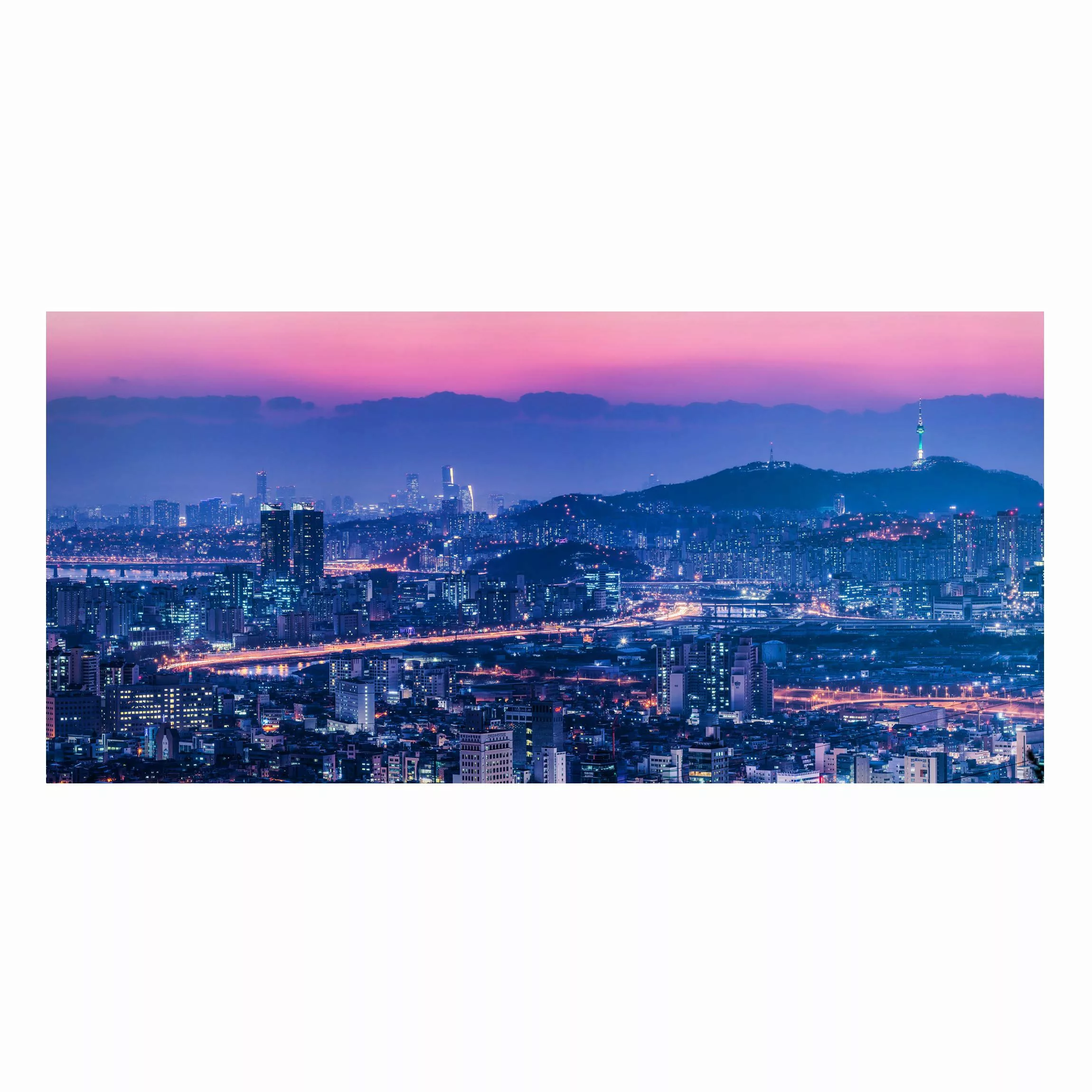 Magnettafel Skyline von Seoul günstig online kaufen