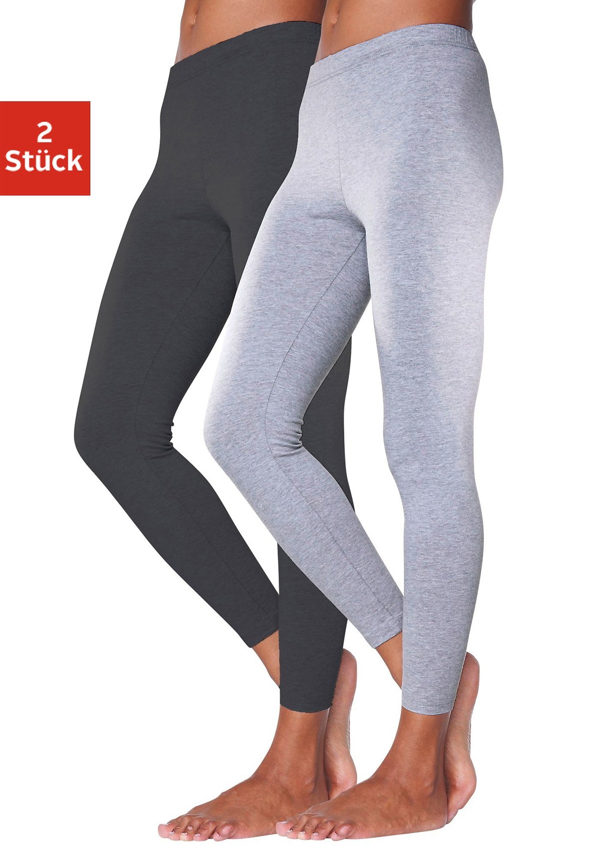 Vivance active Leggings, (2er-Pack), mit Gummibund, Loungewear günstig online kaufen