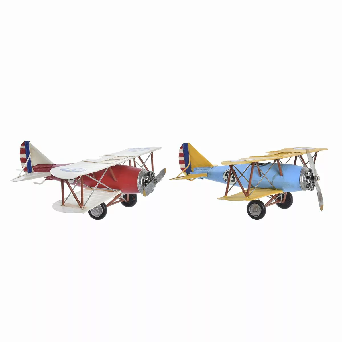 Deko-figur Dkd Home Decor Flugzeug (32 X 25,5 X 10,5 Cm) (2 Stück) günstig online kaufen