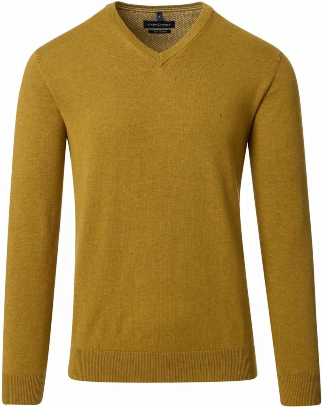 Casa Moda Pullover V-Ausschnitt Gelb  - Größe XL günstig online kaufen