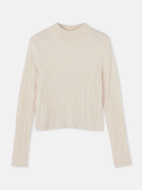 GOBI Cashmere Stehkragenpullover Naturfarbe Hochgeschlossener Kaschmirpullo günstig online kaufen