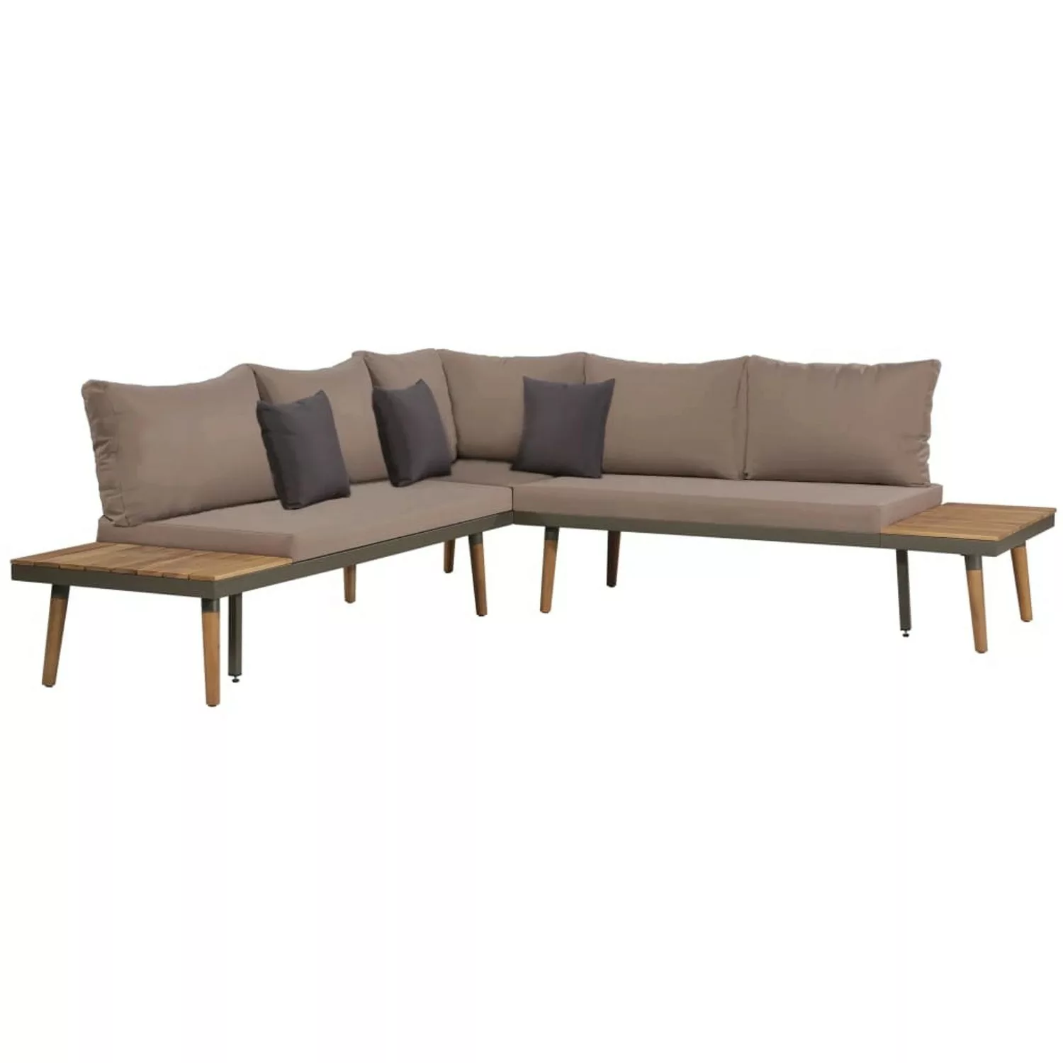 4-tlg. Garten-lounge-set Mit Auflagen Massivholz Akazie Braun günstig online kaufen