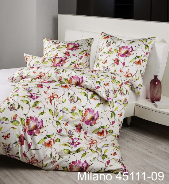 Janine Janine Mako-Satin Bettwäsche MILANO 45111 multicolor Größe:  155x200 günstig online kaufen