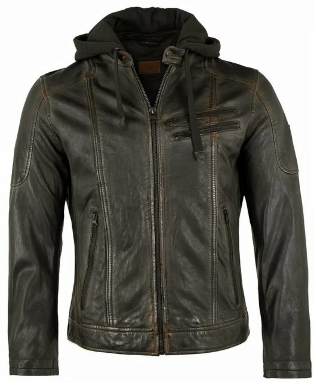 Redpoint Lederjacke Doran/M Redpoint - Herren Lederjacke Kapuze Lammnappa s günstig online kaufen