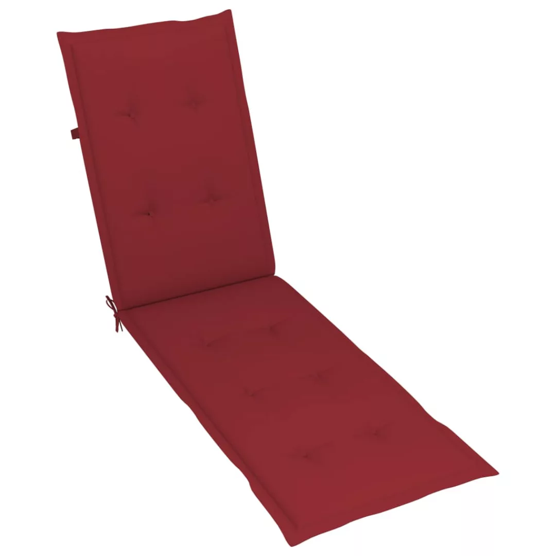 Liegestuhl-auflage Weinrot (75+105)x50x4 Cm günstig online kaufen