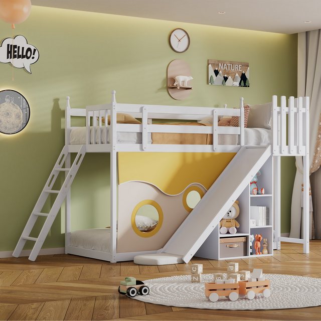 Rustrky Bett Einzelbett Kinderbett Funktionsbett Gästebett Jugendbett Holzb günstig online kaufen