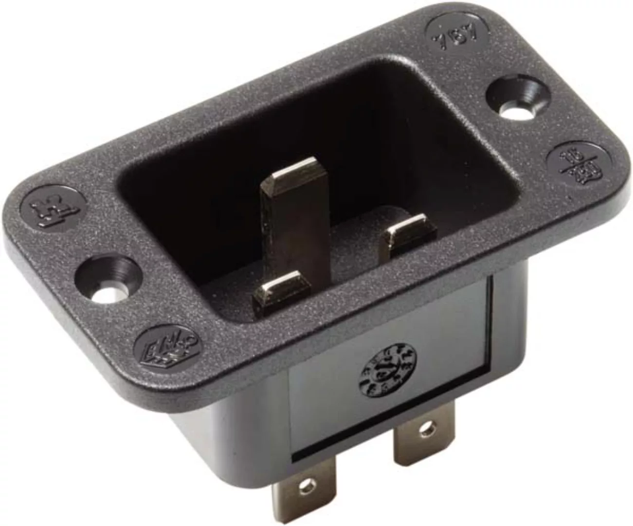 Bachmann Kaltgeräteeinbaustecker 16A, 250V, 70GC 917.173 günstig online kaufen