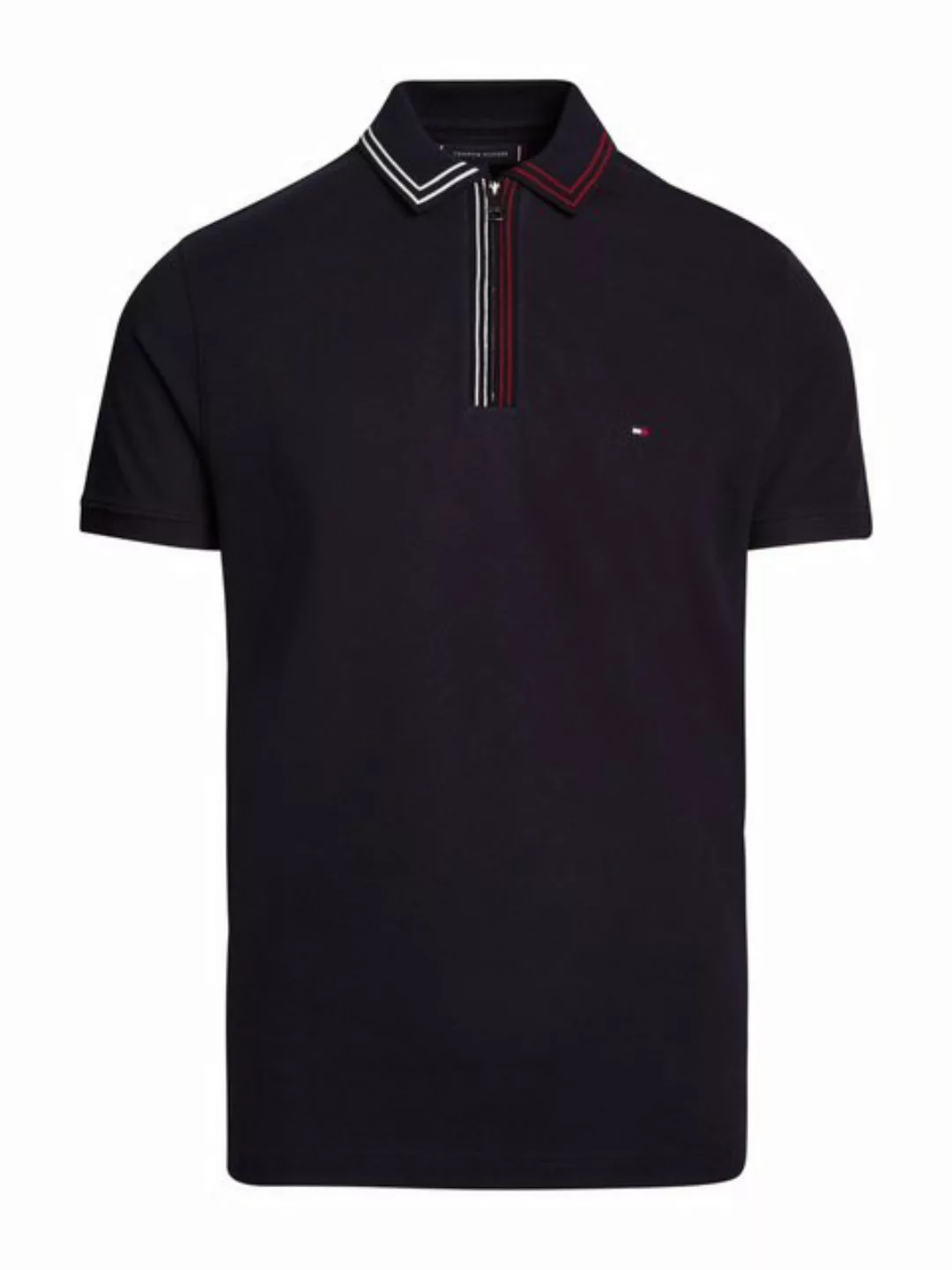 Tommy Hilfiger Poloshirt RWB ZIP PLACKET TIPPING REG POLO mit kontrastfarbe günstig online kaufen