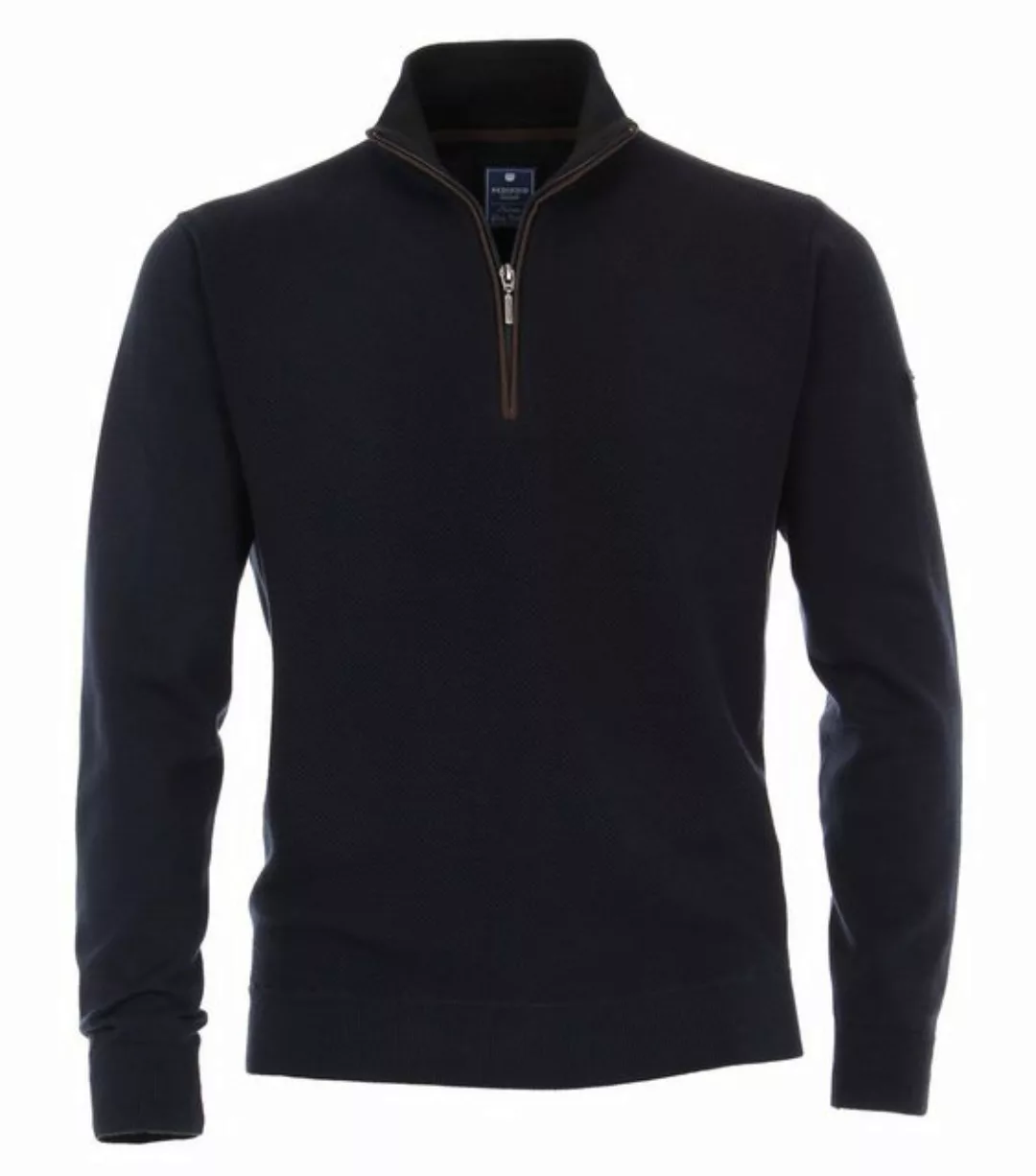 Redmond Troyer Troyer - Casual Fit - Langarm - Struktur - Blau günstig online kaufen