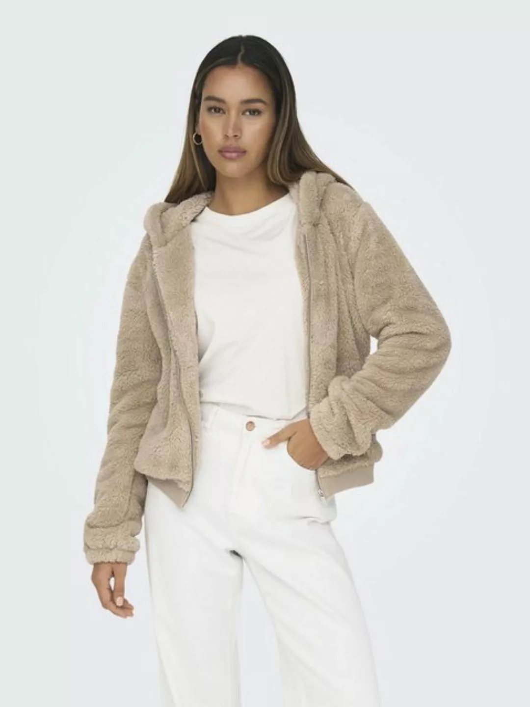 ONLY Kapuzenplüschjacke ONLNEWANNA CONTACT SHERPA JKT OTW NOOS günstig online kaufen