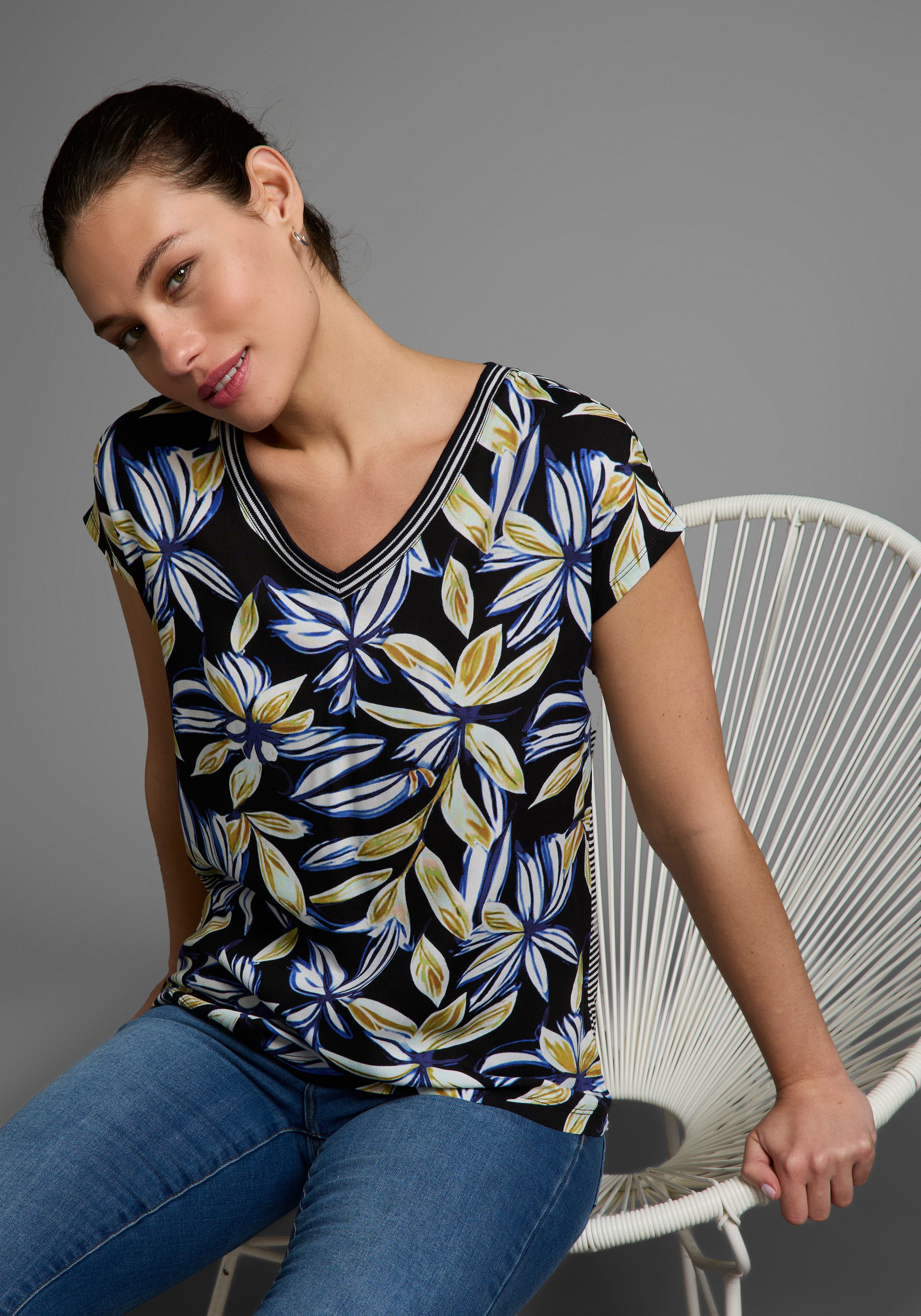 Laura Scott Shirtbluse im modischen Mustermix günstig online kaufen
