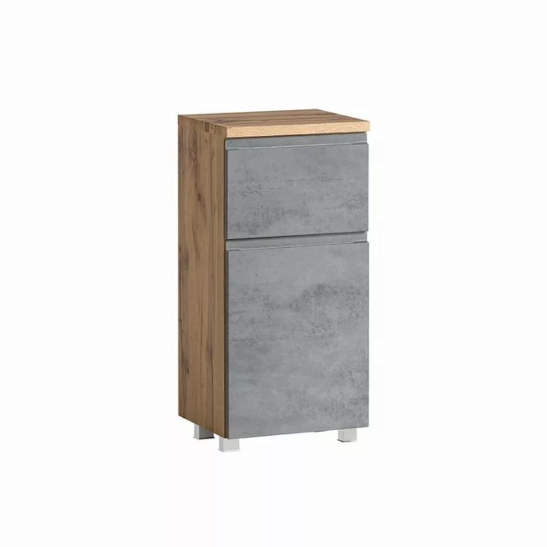 Lomadox Unterschrank VASTO-03-CONCRETE Badezimmer 40cm in Wotan Eiche Nb. m günstig online kaufen