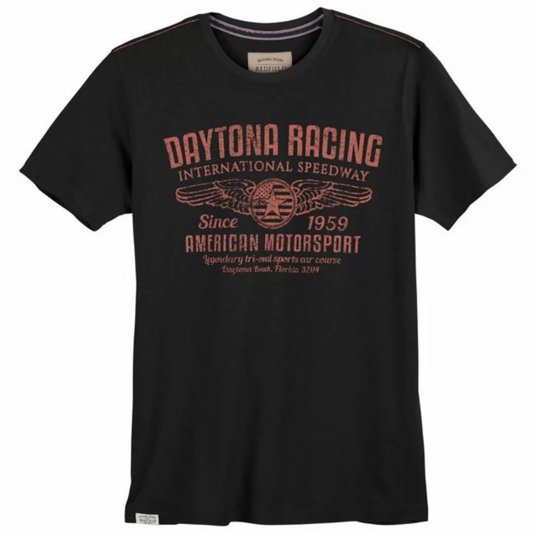 redfield Rundhalsshirt Große Größen Herren T-Shirt Daytona Racing schwarz R günstig online kaufen